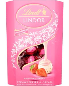 Lindt Lindor Strawberries & Cream Truffles 200g
