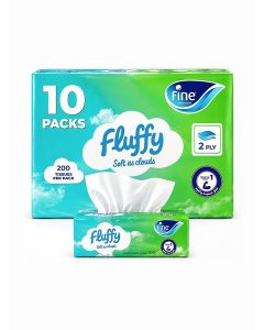 Facial Tissue 200 Sheets 2 Ply Pack of 10 White