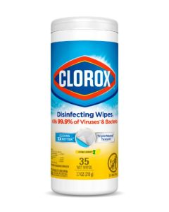 Disinfecting Crisp Lemon Wet Wipes 35 Count Yellow 219grams