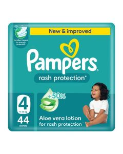 Rash Protection Size 4 Taped Diapers 9-14 Kg Jumbo Pack 44 Count