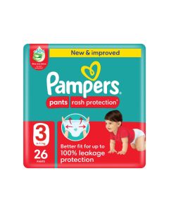 Baby-Dry Pants with Aloe Vera Lotion, 360 Fit , Size 3, 6-11kg, Carry Pack, 26 Count