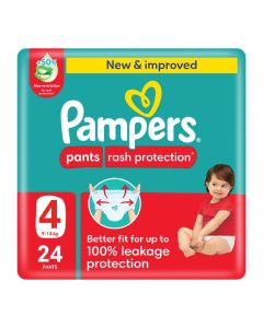 Baby-Dry Pants with Aloe Vera Lotion, 360 Fit , Size 4, 9-14kg, Carry Pack, 24 Count