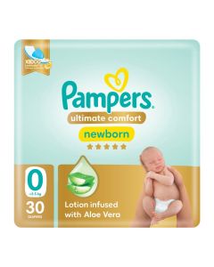 Ultimate Comfort Taped Diapers, Size 0, <2.5kg, Carry Pack, 30 Count
