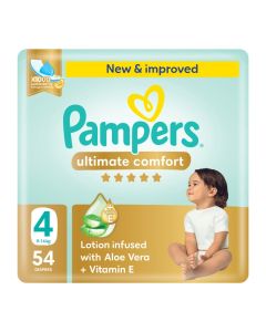 Premium Care Taped Baby Diapers, Size 4, 9-14 kg, Softest Absorption for Ultimate Skin Protection, 54 Count