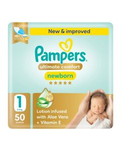 Ultimate Comfort Size 1 Taped Diapers 2-5 Kg 50 Count