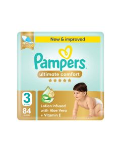 Pampers Ultimate Size 3 Comfort Taped Diapers 6-10 Kg Giant Pack 84 Count