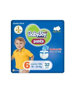 Compressed Culotte Pants Diaper, Size 6, Junior XXL, 16-23 Kg, Jumbo Pack, 32 Diapers