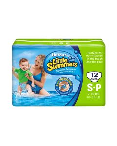 HUGGIES LITTLE SWIMMER, Swim Pants Diaper, Size Small, 12 Swim Pants