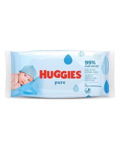 Huggies Pure Baby Wipes, 99% Pure Water Wipes, 1 Pack x 56 Wipes
