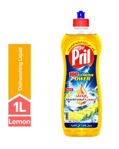 100 Lemons Power Dish Washing Liquid Yellow 1Liters