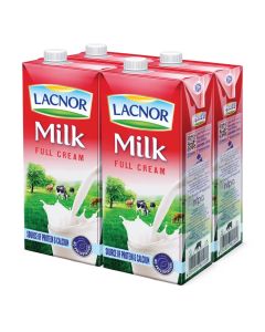 Long Life Milk Full Cream Plain 1Liters Pack of 4