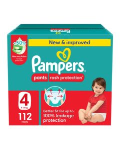Rash Protection Diapers Pants With Aloe Vera - Size 4 - 9-14kg - 112, Pieces