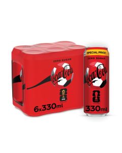 Zero Sugar Carbonated Soft Drink Can 330ml Pack of 6