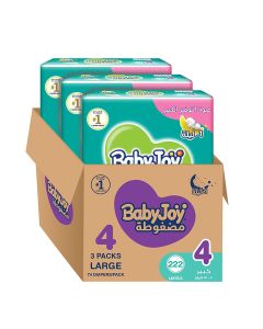 Compressed Diamond Pad Diaper, Size 4, Large, 10-18 Kg, Giant Box, 222 Diapers