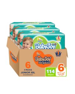Compressed Diamond Pad Diaper Size 6 Junior XXL Mega Box 114 Count