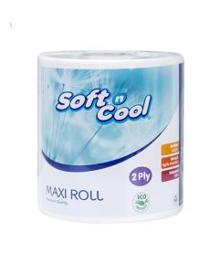 2 Ply Maxi Roll Embossed White 130meter
