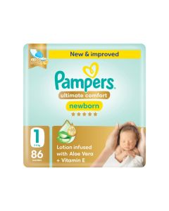 Premium Care Taped Diapers Size 1 Jumbo Pack 86 Count