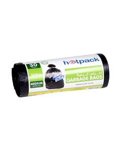 30-Piece Garbage Medium Bags 30 Gallon Black 65x95cm
