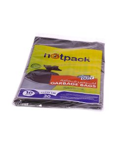 Hotpack Disposable Plastic Heavy Duty Strong & Biodegradable Black Garbage Bags 65x95cm, 10 Pieces Black 65x95cm