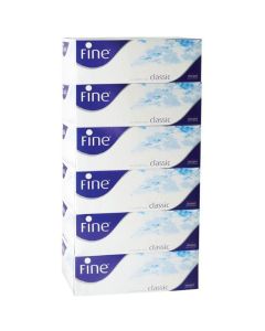 Pack Of 6 Classic Facial Tissue White
