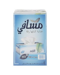 200-Piece Facial Tissue Pack Of 4 (200 x 2 PLY - 200 Sheets)