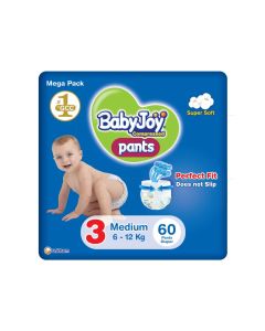 Compressed Culotte Pants Diaper, Size 3, Medium, 6-12 Kg, Mega Pack, 60 Diapers