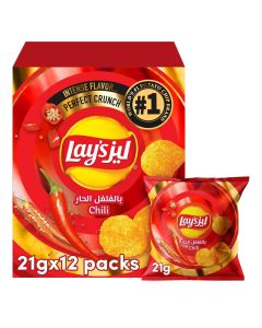 Chili Potato Chips 21grams Pack of 12