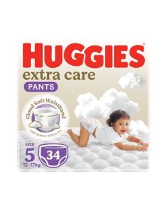 Huggies Extra Care Baby Culottes, Size 5 (12-17 kg), 34 Diaper Pants