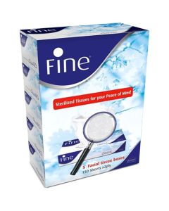 150-Piece Sterlized Facial Tissue Set Pack Of 5 White