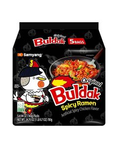 Samyang Buldak Spicy Chicken Ramen Noodles - 5 Pack (4.94 oz each) 140grams Pack of 5