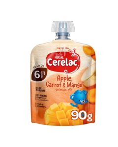 Cerelac Fruits And Vegetables Puree Pouch Apple Carrot Mango 90grams