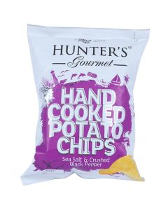 Hand Cooked Potato Chips Sea Salt And Crushed Black Pepper 125grams