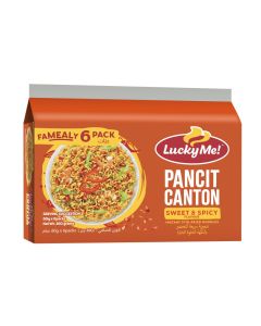 Instant Pancit Canton Sweet And Spicy Flavour Noodles 60grams Pack of 6