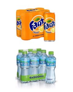 Orange Flavored Carbonated Soft Drink With Arwa Drinking Water Pet 330+500ml Pack of 12