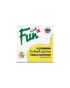 100-Piece Table Napkins White 28x30cm