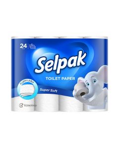 Super Soft Toilet Paper 140 Sheets x 3Ply, Pack of 24 Rolls