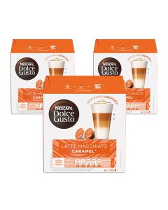 Dolce Gusto Caramel Latte Macchiato Coffee 145.6grams Pack of 3