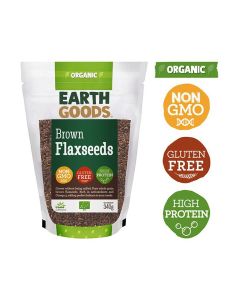 Organic High Protein Gluten-Free Brown Flaxseeds 340grams