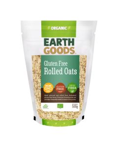 Organic High Fiber Gluten-Free Rolled Oat Flakes 500grams