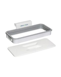 Hanging Garbage Bag Holder White/Grey 5x20cm