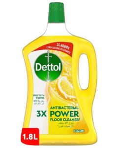 Dettol Antibacterial Floor Cleaner Fresh Lemon Scent, 1.8L Yellow 1.8Liters