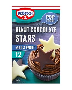 Milk And White Giant Chocolate Stars 20grams