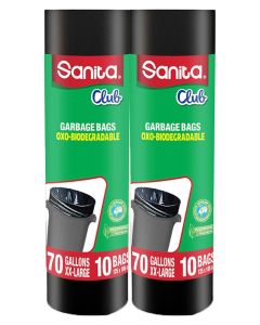 Club Garbage Bags 70 Gallons 20 Pieces XX-Large Black 125x105cm