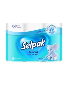 Comfort Paper Towel 2Ply, Pack of 6 Rolls