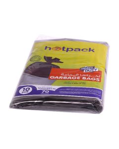 Hotpack Garbage Bag, 70 Gallon, 10 Pieces Black 105x130cm