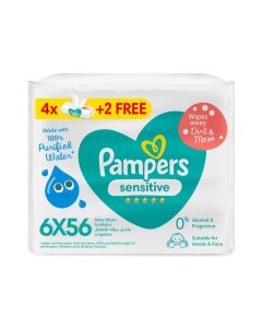 Sensitive Protect Baby Wipes For Hands And Face 6 Pieces