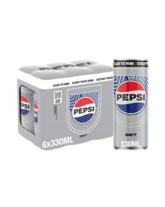 Diet Carbonated Soft Drink Cans 330ml Pack of 6