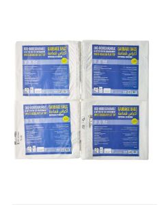 Garbage Bag, 30 Sheets Per Pack, White Extra Small, 10 Gallons