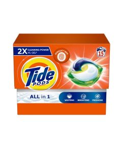 Original All In One Laundry Detergent Pods Whitens Brightens Freshens 15 Count 286.5grams