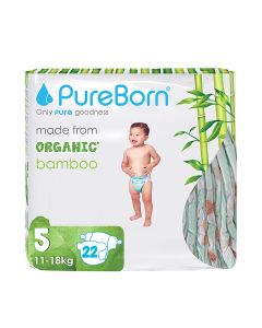 Organic Bamboo Diapers Size 5 (11-18kg) 22 Count